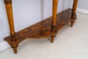 : Italian Marble Top Inlaid Olivewood Console Tabl