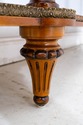 : Italian Marble Top Inlaid Olivewood Console Tabl