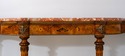 : Italian Marble Top Inlaid Olivewood Console Tabl