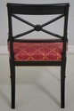 68782: KINDEL Regency Style Black Lacquer Armchair