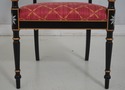 68782: KINDEL Regency Style Black Lacquer Armchair