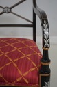 68782: KINDEL Regency Style Black Lacquer Armchair