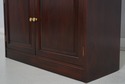68761: Pair Inlaid Mahogany Open Bookcase Cabinets