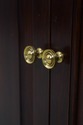 68761: Pair Inlaid Mahogany Open Bookcase Cabinets