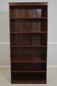 68761: Pair Inlaid Mahogany Open Bookcase Cabinets