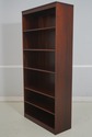 68761: Pair Inlaid Mahogany Open Bookcase Cabinets