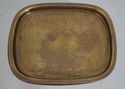 68795: Vintage Cherry & Brass Tray Table