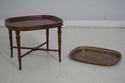 68795: Vintage Cherry & Brass Tray Table