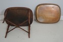 68795: Vintage Cherry & Brass Tray Table