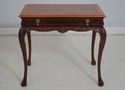 L68764: KINDEL Varney Mahogany Leather Top Table O