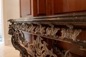 F68900: Custom Iron Work & Bronze Marble Top Conso