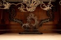 F68900: Custom Iron Work & Bronze Marble Top Conso