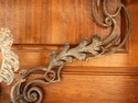 F68900: Custom Iron Work & Bronze Marble Top Conso