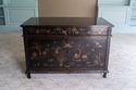 68911: Chinoiserie Paint Decorated Auto Lift TV Ca