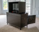 68911: Chinoiserie Paint Decorated Auto Lift TV Ca