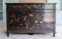 68911: Chinoiserie Paint Decorated Auto Lift TV Ca