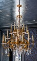 LF68892: BACCARAT Large Antique French Gilt Bronze