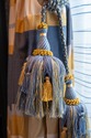 F68913: Custom High Quality Blue & Gold Window Dra