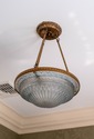 F68924: Vintage French Art Deco Small Ceiling Fixt