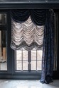 F68894: Custom SCALAMANDR&Eacute; Blue Damask Drapes 