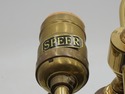 F73545: SPEER Pair Of Brass & Blown Glass Tower La