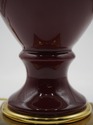 LF73565: Pair Of Red Porcelain Neoclassical Urn La