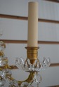 F73567: Pair Of French Style Brass & Glass Chandel