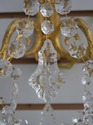 F73567: Pair Of French Style Brass & Glass Chandel