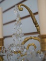 F73567: Pair Of French Style Brass & Glass Chandel