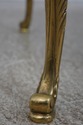 73680: LABARGE Brass & Glass Scroll Foot Coffee Ta