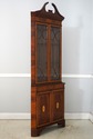 L73677: English Made Mahogany Inlaid Corner Cabine