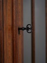 L73677: English Made Mahogany Inlaid Corner Cabine