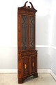 73676: English Made Mahogany Inlaid Corner Cabinet