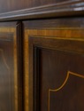 73676: English Made Mahogany Inlaid Corner Cabinet