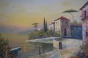 F73598: Framed Oil On Canvas Lake Scene Artist Sig