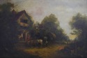 F73266: HENRY HARVEY Oil On Canvas Large Farm Scen