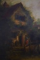 F73266: HENRY HARVEY Oil On Canvas Large Farm Scen