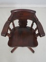 F68833: ETHAN ALLEN Country Pine Swivel Desk Chair
