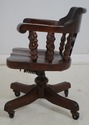 F68833: ETHAN ALLEN Country Pine Swivel Desk Chair