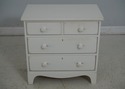 64690EC: Pair 3 Drawer Distressed White Painted Ni