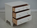 64690EC: Pair 3 Drawer Distressed White Painted Ni