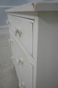 64690EC: Pair 3 Drawer Distressed White Painted Ni