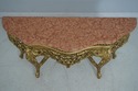 64679EC: French Louis XV Style Marble Top Gold Bas