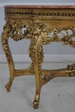 64679EC: French Louis XV Style Marble Top Gold Bas