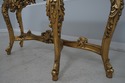 64679EC: French Louis XV Style Marble Top Gold Bas