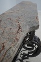 64736EC: MAITLAND SMITH Iron Base Marble Top Conso