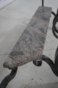 64736EC: MAITLAND SMITH Iron Base Marble Top Conso