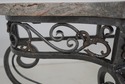 64736EC: MAITLAND SMITH Iron Base Marble Top Conso