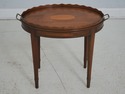 64738EC: KITTINGER Inlaid Mahogany Oval Coffee Coc