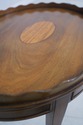 64738EC: KITTINGER Inlaid Mahogany Oval Coffee Coc